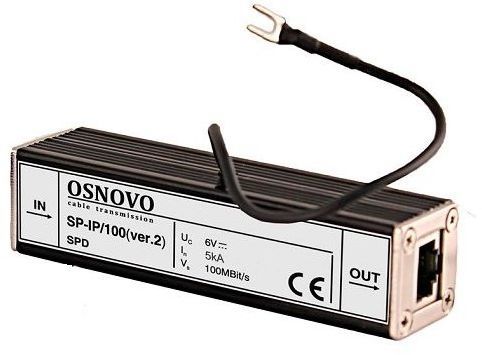 

Грозозащита OSNOVO SP-IP/100(ver2) для локальной вычислительной сети (скорость до 100 Мб/с), 1 вход (RJ45-мама), 1 выход (RJ45-мама). Максимальное раб, SP-IP/100(ver2)