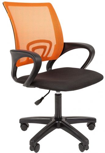Кресло офисное Chairman 696 LT Chairman 7024146 оранжевое ткань стандарт/сетчатый акрил, до 80кг кресло офисное chairman стандарт престиж chairman 7033363 ткань с 2 серый