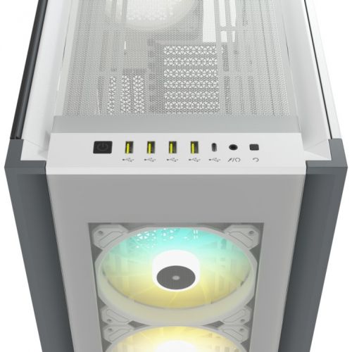 Корпус ATX Corsair iCUE 7000X RGB CC-9011227-WW белый, без БП, боковая панель из закаленного стекла, 4*USB 3.0, USB 3.1 Type-C, audio - фото 4