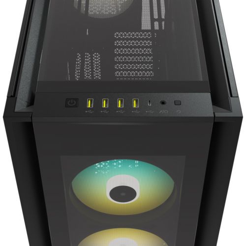 Корпус ATX Corsair iCUE 7000X RGB CC-9011226-WW черный, без БП, боковая панель из закаленного стекла, 4*USB 3.0, USB 3.1 Type-C, audio - фото 4