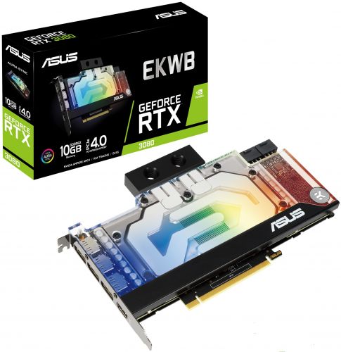 

Видеокарта PCI-E ASUS GeForce RTX 3080 EKWB 10GB GDDR6X 320bit 8nm 1440/19000MHz HDMI/3*DP, GeForce RTX 3080 EKWB (RTX3080-10G-EK)