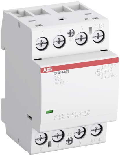 

Контактор модульный ABB 1SAE341111R0622 ESB40-22N-06 модульный (40А АС-1, 2НО+2НЗ), катушка 230В AC/DC, 1SAE341111R0622