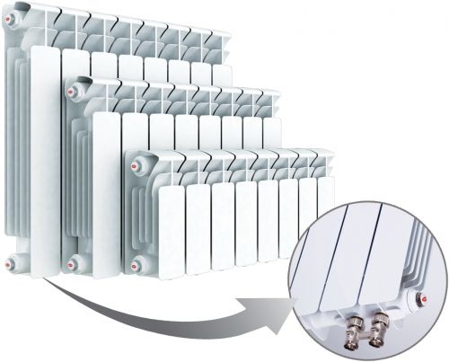 

Радиатор отопления биметаллический Rifar Base Ventil 500 х12, Base Ventil 500 х12