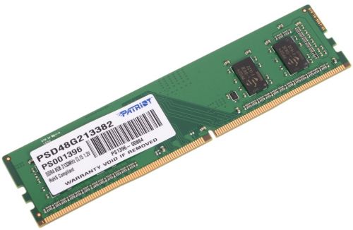 

Модуль памяти DDR4 8GB Patriot PSD48G213382 Memory PC4-17000 2133MHz CL15 1.2V SRx8 RTL, PSD48G213382