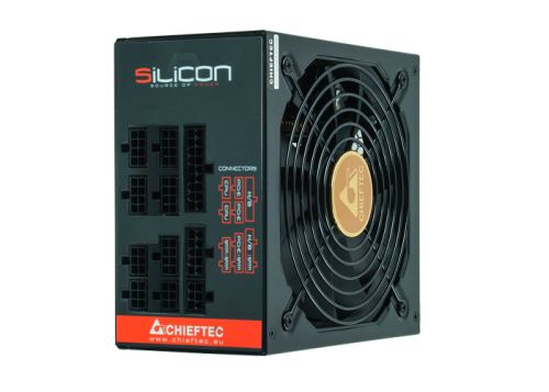 Блок питания ATX Chieftec SLC-750C Silicon, 750W, 80 Plus Bronze, Active PFC, 140mm fan, Full Cable Management, Retail