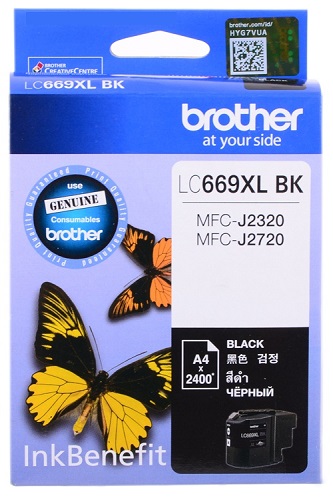 

Картридж Brother LC-669XLBK для MFCJ2320/2720 чёрный (2400стр), LC-669XLBK