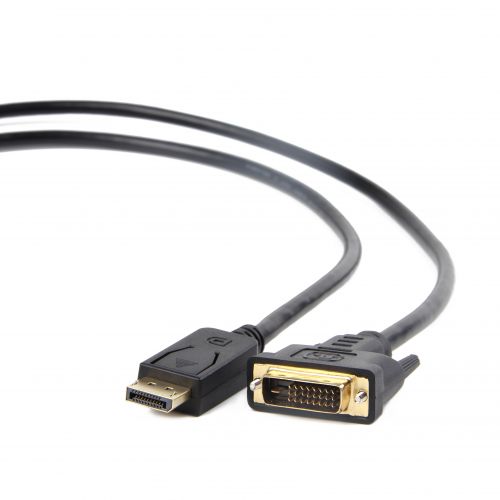 Кабель интерфейсный DisplayPort-DVI Cablexpert 20M/19M CC-DPM-DVIM-3M 3м, черный, экран, пакет переходник cablexpert a dpm dvif 002 displayport dvi 20m 19f черный пакет