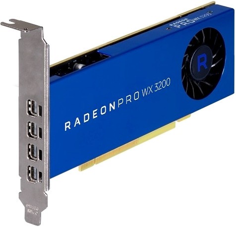 Видеокарта PCI-E AMD Radeon Pro WX 3200 100-506115 4GB GDDR5 128bit 14nm 4*mDP - фото 1