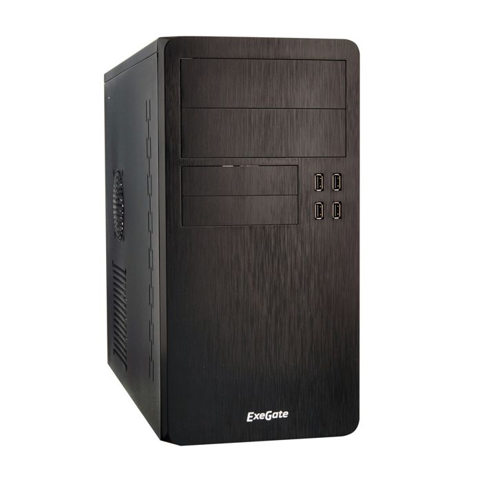 

Корпус mATX Exegate SP-415UP EX279019RUS minitower, UN600, 120mm 4*USB+2*USB3.0, HD Audio, петля, без винтовое крепление HDD, датчик вскрытия, black, SP-415UP