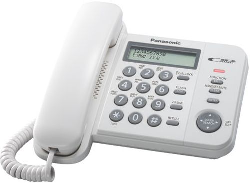 Телефон проводной Panasonic KX-TS2356RUW - фото 1