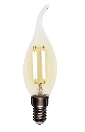 Лампа Rexant 604-105 филаментная свеча на ветру CN37 7.5 Вт 600 Лм 2700K E14 диммируемая, прозрачная колба