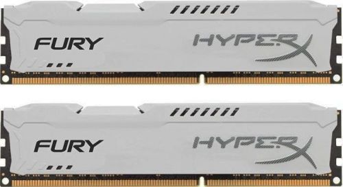 Модуль памяти DDR3 8GB (2*4GB) HyperX HX318C10FWK2/8 Fury white PC3-14900 1866MHz CL10 1.5V Радиатор RTL HX318C10FWK2/8 - фото 1