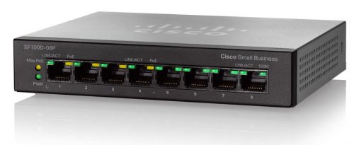 Коммутатор PoE Cisco SB SF110D-08HP-EU - фото 1