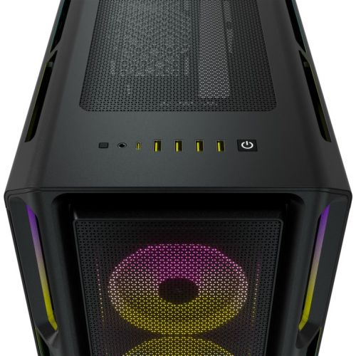 Корпус ATX Corsair iCUE 5000T RGB CC-9011230-WW черный, без БП, боковая панель из закаленного стекла, 4*USB 3.0, USB 3.1 Type-C, audio - фото 3