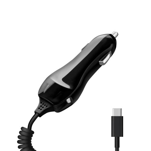 Зарядное устройство автомобильное Deppa 22132 USB Type-C, 2.1A, черный