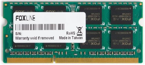 Модуль памяти SODIMM DDR3 8GB Foxline FL1333D3S9L-8G PC3-10600 1333MHz CL9 1.35V