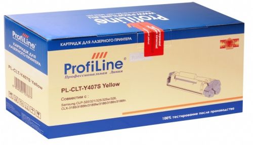 Картридж ProfiLine PL-CLT-Y407S для принтеров Samsung CLP-320/325/CLX-3180/3185 Yellow 1000 копий ProfiLine картридж profiline pl clp 300 c совместимый
