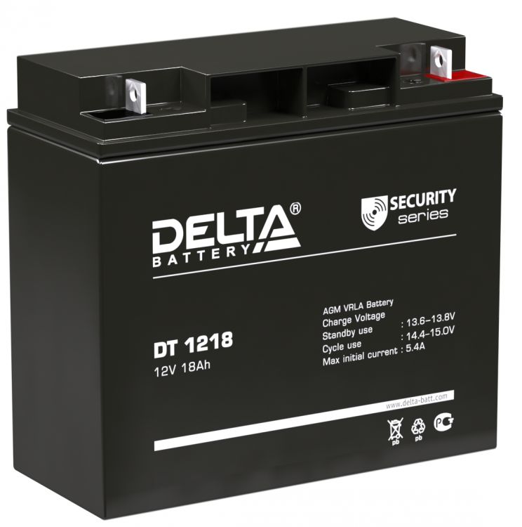 Батарея Delta DT 1218 12В 18Ач 181х76х168мм