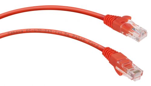

Кабель патч-корд U/UTP 5e кат. 1.5м Cabeus PC-UTP-RJ45-Cat.5e-1.5m-RD, PC-UTP-RJ45-Cat.5e-1.5m-RD