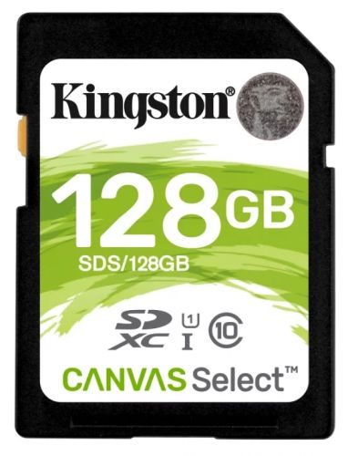 Карта памяти 128GB Kingston SDS/128GB SDXC Canvas Select 80R CL10 UHS-I