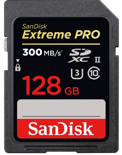 Карта памяти 128GB SanDisk SDSDXPK-128G-GN4IN Extreme Pro SDXC - 300/MB/s UHS-II