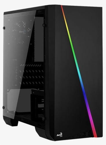 

Корпус ATX AeroCool Cylon Tempered Glass 4718009152335 черный с закаленным стеклом, без БП, RGB подсветка, картридер, USB 3.0, 2x USB 2.0, Cylon Tempered Glass