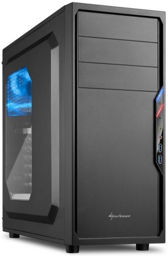 

Корпус ATX Sharkoon VS4-W черный, без БП, акриловая панель, 2*USB 3.0, audio, VS4-W