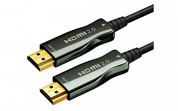 Фото - Кабель HDMI Wize AOC-HM-HM-50M оптический, 50 м, 4K/60HZ,  v.2.0, ARC, 19M/19M, черный,  коробка кабель hdmi hdmi v2 0 20м aoc hm hm 20m оптический