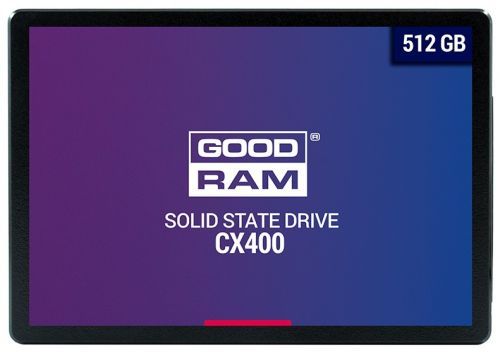 Накопитель SSD 2.5'' GoodRAM SSDPR-CX400-512 CX400 512GB SATA 6Gb/s TLC 3D NAND 550/490MB/s 77.5K/82.K IOPS 2M MTBF