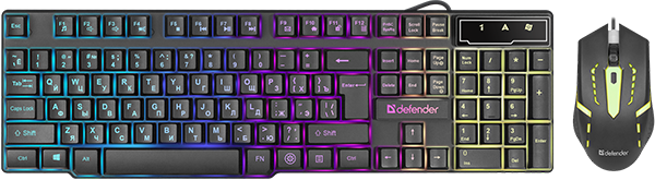 

Клавиатура и мышь Defender Sydney C-970 45970 USB, черный, Sydney C-970