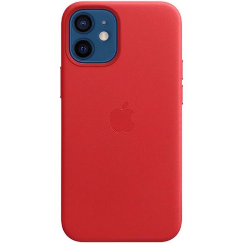 

Чехол Apple Leather Case with MagSafe MHKD3ZE/A для iPhone 12 | 12 Pro red, Leather Case with MagSafe