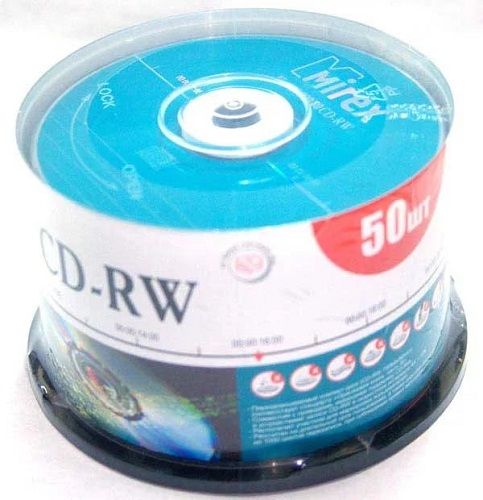 Диск CD-RW _ 43167 UL121002A8B Mirex 700 Mb, 12х, Cake Box (50), (50/300)