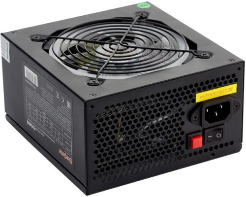 Блок питания ATX Exegate 600W EVO600 EX280440RUS-S (APFC, SC, 12cm RGB fan, 24pin, (4+4)pin, PCIe, 5*SATA, 3*IDE, FDD, Cable Management, black, кабель