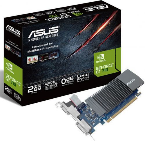 Видеокарта PCI-E ASUS GeForce GT 710 GT710-SL-2GD5-BRK 2GB Silent Low Profile GDDR5 64bit 28nm 954/5012MHz DVI-D(HDCP)/HDMI/VGA RTL