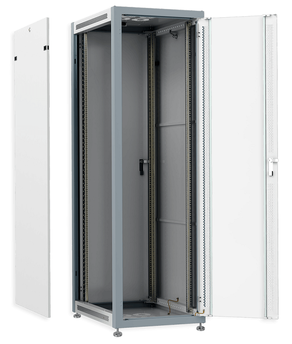 

Шкаф напольный 19", 42U SYSMATRIX SL 6042.712 600x1000x2000mm, передняя дверь стекло, задняя дверь металл, поворотная ручка с замком, серый, SL 6042.712