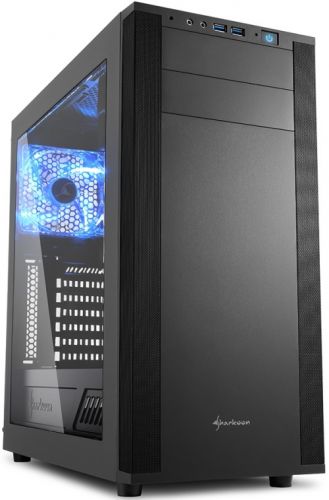 

Корпус ATX Sharkoon M25-W черный, без БП, акриловая панель, 2*USB 3.0, audio, M25-W