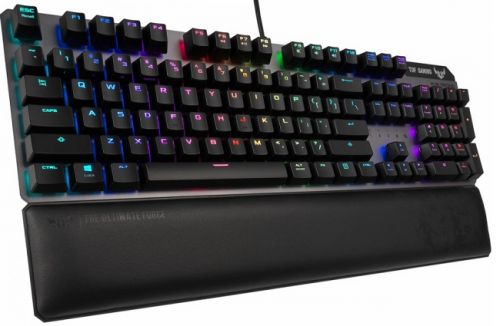 Клавиатура ASUS TUF Gaming K7 90MP0191-B0RA00 черная, USB, подставка под запястья, RGB подсветка, IP56