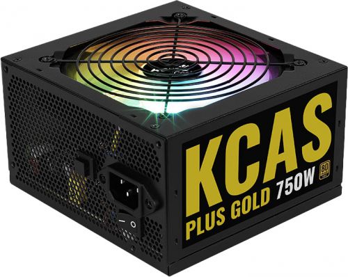 Блок питания ATX AeroCool KCAS PLUS GOLD 750W 4710562759211 750W, APFC, Fan ARGB 12cm, 80+ Gold