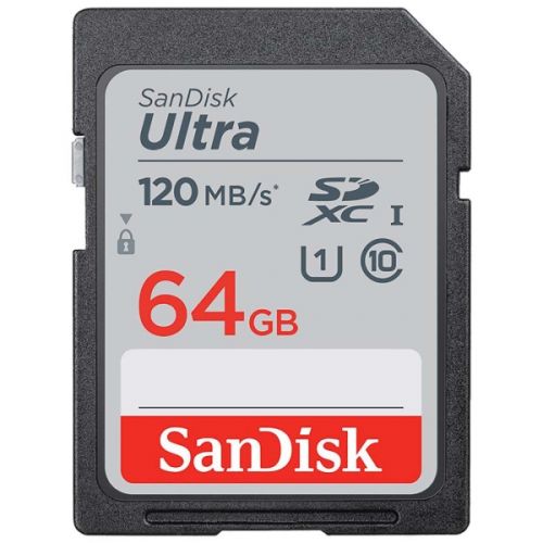 Карта памяти 64GB SanDisk SDSDUN4-064G-GN6IN SDXC Class 10 UHS-I Ultra 120MB/s