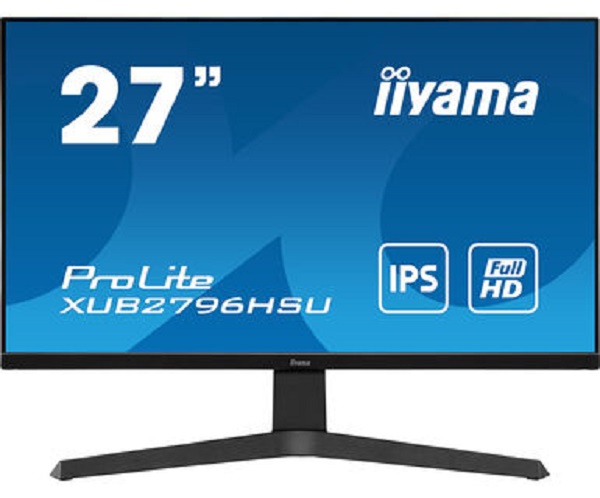 Монитор 27" Iiyama XUB2796HSU-B1 1920x1080, 1 мс, 250 кд/м2, 100000000:1, 178°/178°, IPS, HDMI, DP, SPK, HAS