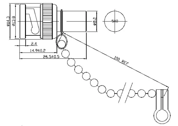 фото Hyperline TER-BNC-M-50-CHAIN