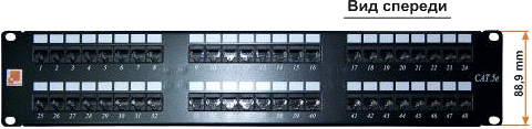 

Патч-панель Lanmaster LAN-PP48UTP5E 19", 2U, Cat 5e, 48 портов RJ45 (8p8c), неэкранированная, Dual IDC (110/KRONE), LAN-PP48UTP5E