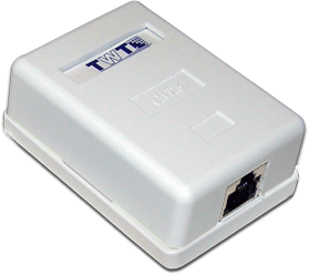 Компьютерная розетка настенная TWT TWT-SM1-45/S6-WH 1 порт RJ-45, категория 6, экранированная, белая