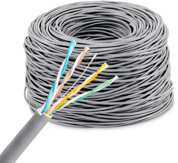 

Кабель витая пара U/UTP 5e кат. 4 пары KINGPRICE KP-UTP-C5E-0.4MM-CCA-305M сетевой 1Гбит/с solid 0.40мм CCA 305м серый (2029712), KP-UTP-C5E-0.4MM-CCA-305M