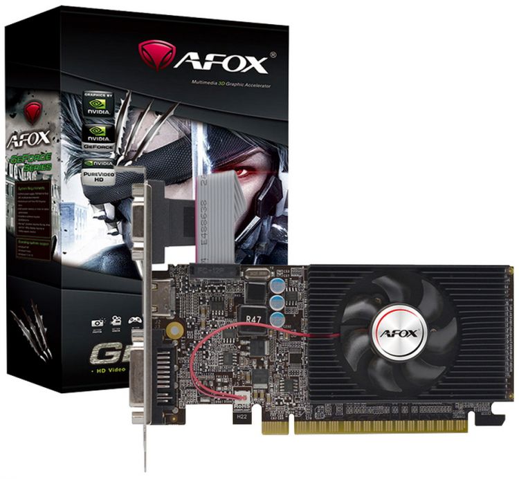 

Видеокарта PCI-E Afox GeForce GT610 AF610-1024D3L7-V6 1GB DDR3 64bit 40nm 810/1333MHz DVI/HDMI/VGA RTL, GeForce GT610