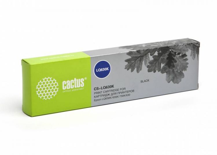 Картридж Cactus CS-LQ630 черный для Epson LQ-630K/635K/730K принтер epson lq 350 a4