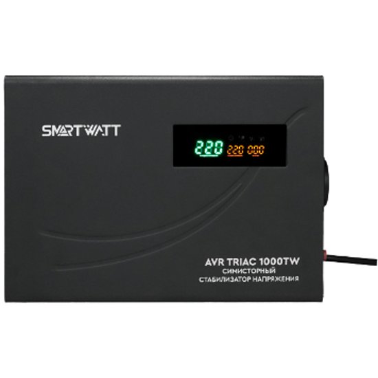 

Стабилизатор напряжения SmartWatt AVR TRIAC 1000TW симисторный, AVR TRIAC 1000TW