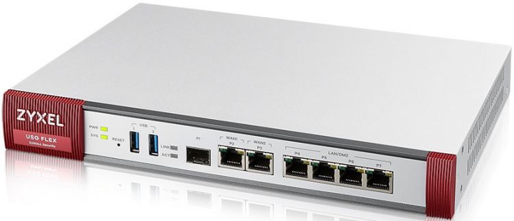 

Межсетевой экран ZYXEL ZyWALL USG FLEX 200 с набором подписок на 1 год (AS,AV,CF,IDP), Rack, 3xWAN GE (2xRJ-45 и 1xSFP), 4xLAN/DMZ GE, 2xUSB3.0, AP Co, ZyWALL USG FLEX 200