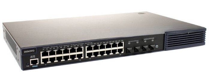 

Коммутатор управляемый OSNOVO SW-8244/LST(370W) L2+ стекируемый PoE Gigabit Ethernet на 24 RJ45 PoE+4xSFP uplink порта. Порты: 4xGE (10/100/1000Base-T, SW-8244/LST(370W)