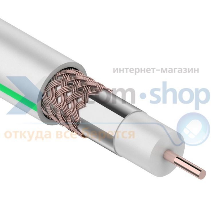 Кабель Rexant 01-2431 SAT 703 B, Cu/Al/Cu, (75%), 75 Ом, 100м., белый